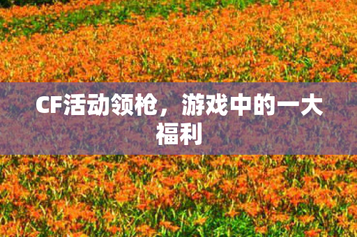 CF活动领枪,游戏中的一大福利 CF活动领枪,游戏中的一大福利