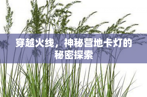 穿越火线,神秘营地卡灯的秘密探索 穿越火线,神秘营地卡灯的秘密探索