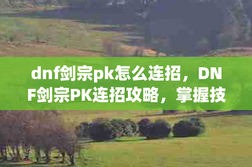 dnf剑宗pk怎么连招，DNF剑宗PK连招攻略，掌握技巧，成为决斗高手