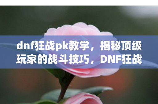 dnf狂战pk教学,揭秘顶级玩家的战斗技巧,DNF狂战PK视频解析 dnf狂战pk教学,揭秘顶级玩家的战斗技巧,DNF狂战PK视频解析