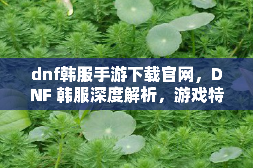 dnf韩服手游下载官网,DNF 韩服深度解析,游戏特色、玩家体验与市场前景展望 dnf韩服手游下载官网,DNF 韩服深度解析,游戏特色、玩家体验与市场前景展望