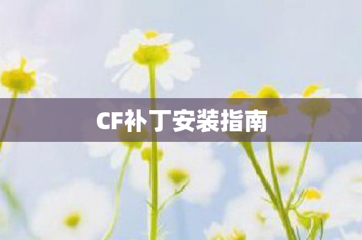 CF补丁安装指南 CF补丁安装指南