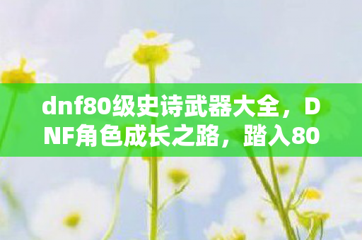 dnf80级史诗武器大全,DNF角色成长之路,踏入80级的挑战与机遇 dnf80级史诗武器大全,DNF角色成长之路,踏入80级的挑战与机遇