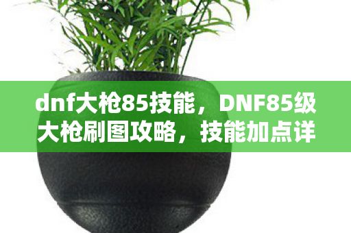 dnf大枪85技能,DNF85级大枪刷图攻略,技能加点详解与战斗策略分享 dnf大枪85技能,DNF85级大枪刷图攻略,技能加点详解与战斗策略分享