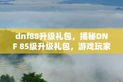 dnf88升级礼包,揭秘DNF 85级升级礼包,游戏玩家的福音来了! dnf88升级礼包,揭秘DNF 85级升级礼包,游戏玩家的福音来了!