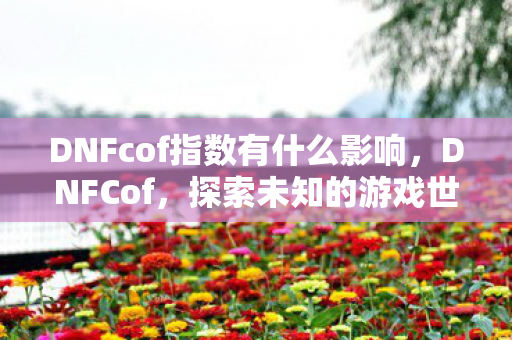 DNFcof指数有什么影响,DNFCof,探索未知的游戏世界与电竞热潮背后的故事 DNFcof指数有什么影响,DNFCof,探索未知的游戏世界与电竞热潮背后的故事