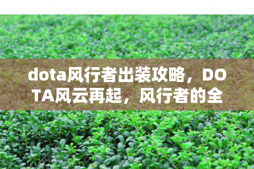 dota风行者出装攻略，DOTA风云再起，风行者的全新出装策略