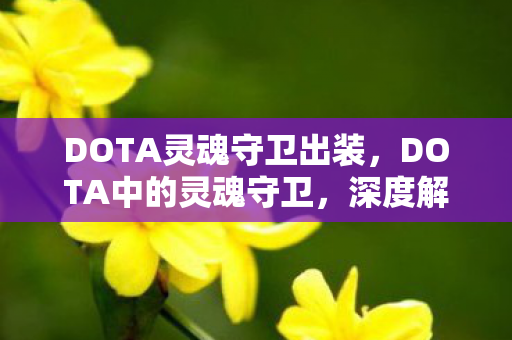 DOTA灵魂守卫出装,DOTA中的灵魂守卫,深度解析与战术应用 DOTA灵魂守卫出装,DOTA中的灵魂守卫,深度解析与战术应用