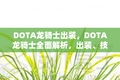 DOTA龙骑士出装，DOTA龙骑士全面解析，出装、技能与战术