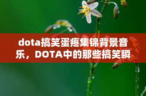 dota搞笑蛋疼集锦背景音乐,DOTA中的那些搞笑瞬间,让你捧腹大笑! dota搞笑蛋疼集锦背景音乐,DOTA中的那些搞笑瞬间,让你捧腹大笑!