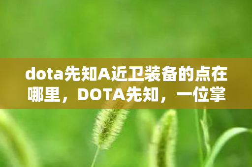 dota先知A近卫装备的点在哪里,DOTA先知,一位掌控未来的神秘英雄 dota先知A近卫装备的点在哪里,DOTA先知,一位掌控未来的神秘英雄