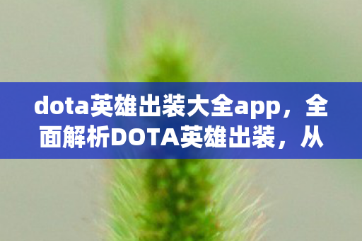 dota英雄出装大全app,全面解析DOTA英雄出装,从下载到实战应用 dota英雄出装大全app,全面解析DOTA英雄出装,从下载到实战应用