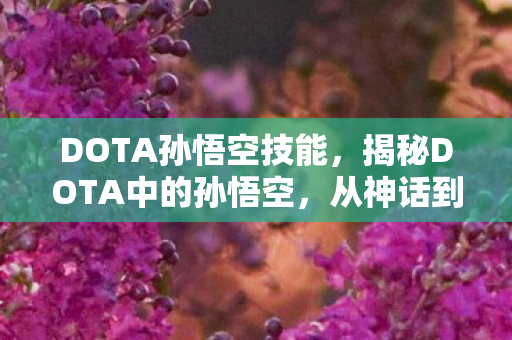 DOTA孙悟空技能，揭秘DOTA中的孙悟空，从神话到游戏的传奇英雄
