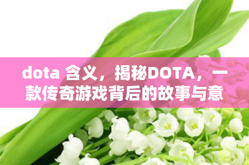 dota 含义,揭秘DOTA,一款传奇游戏背后的故事与意义 dota 含义,揭秘DOTA,一款传奇游戏背后的故事与意义