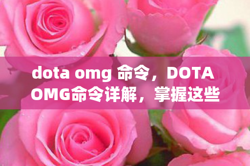 dota omg 命令,DOTA OMG命令详解,掌握这些命令,让你成为OMG王者! dota omg 命令,DOTA OMG命令详解,掌握这些命令,让你成为OMG王者!