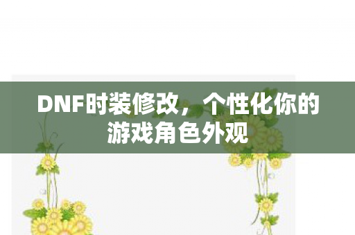 DNF时装修改，个性化你的游戏角色外观
