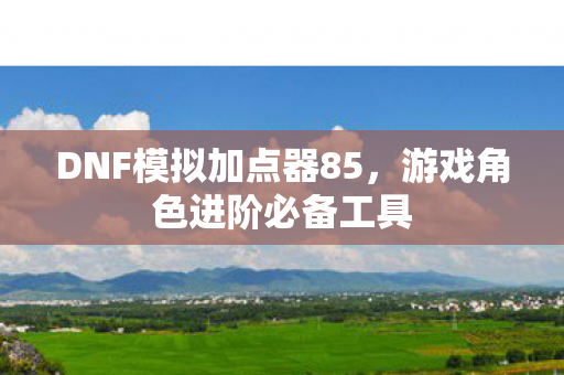 DNF模拟加点器85，游戏角色进阶必备工具