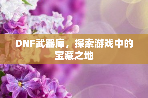 DNF武器库,探索游戏中的宝藏之地 DNF武器库,探索游戏中的宝藏之地