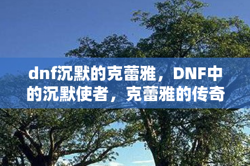 dnf沉默的克蕾雅,DNF中的沉默使者,克蕾雅的传奇之旅 dnf沉默的克蕾雅,DNF中的沉默使者,克蕾雅的传奇之旅