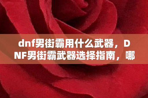 dnf男街霸用什么武器,DNF男街霸武器选择指南,哪些武器最适合男街霸角色? dnf男街霸用什么武器,DNF男街霸武器选择指南,哪些武器最适合男街霸角色?