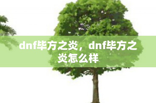 dnf毕方之炎,dnf毕方之炎怎么样 dnf毕方之炎,dnf毕方之炎怎么样