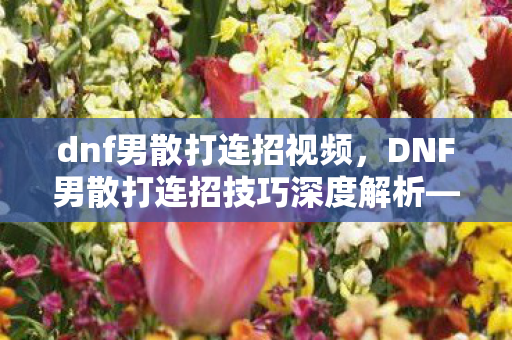 dnf男散打连招视频,DNF男散打连招技巧深度解析—连招组合与实战应用 dnf男散打连招视频,DNF男散打连招技巧深度解析—连招组合与实战应用