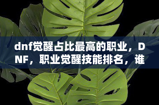 dnf觉醒占比最高的职业,DNF,职业觉醒技能排名,谁将成为最强觉醒者? dnf觉醒占比最高的职业,DNF,职业觉醒技能排名,谁将成为最强觉醒者?