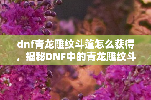 dnf青龙雕纹斗篷怎么获得,揭秘DNF中的青龙雕纹斗篷,神秘装备背后的故事与属性解析 dnf青龙雕纹斗篷怎么获得,揭秘DNF中的青龙雕纹斗篷,神秘装备背后的故事与属性解析