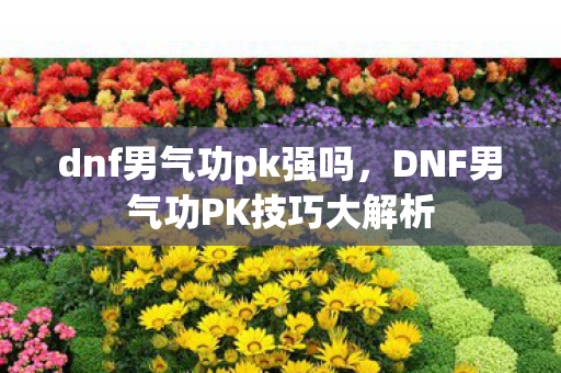 dnf男气功pk强吗,DNF男气功PK技巧大解析 dnf男气功pk强吗,DNF男气功PK技巧大解析