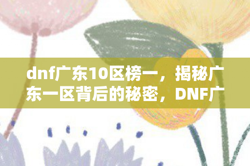 dnf广东10区榜一,揭秘广东一区背后的秘密,DNF广东十区的故事与传奇玩家 dnf广东10区榜一,揭秘广东一区背后的秘密,DNF广东十区的故事与传奇玩家