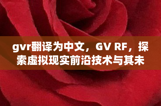 gvr翻译为中文,GV RF,探索虚拟现实前沿技术与其未来应用 gvr翻译为中文,GV RF,探索虚拟现实前沿技术与其未来应用