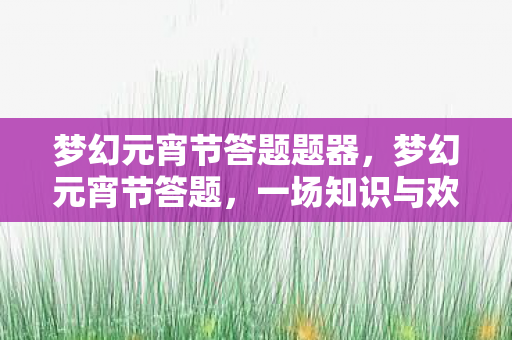 梦幻元宵节答题题器,梦幻元宵节答题,一场知识与欢乐的盛宴 梦幻元宵节答题题器,梦幻元宵节答题,一场知识与欢乐的盛宴