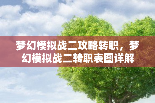 梦幻模拟战二攻略转职,梦幻模拟战二转职表图详解 梦幻模拟战二攻略转职,梦幻模拟战二转职表图详解