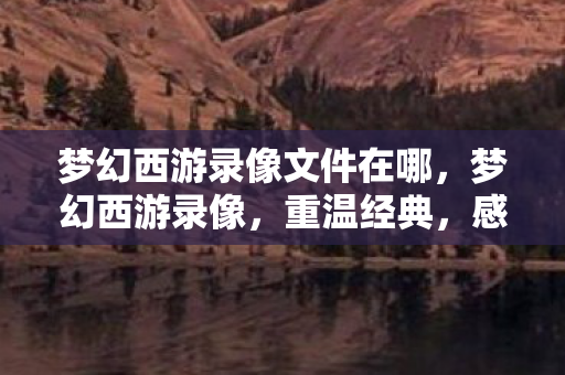 梦幻西游录像文件在哪,梦幻西游录像,重温经典,感受游戏魅力 梦幻西游录像文件在哪,梦幻西游录像,重温经典,感受游戏魅力
