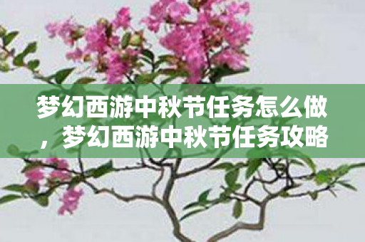 梦幻西游中秋节任务怎么做，梦幻西游中秋节任务攻略，月圆之夜，共赏佳节盛景