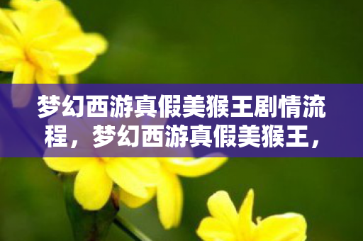 梦幻西游真假美猴王剧情流程,梦幻西游真假美猴王,一场史诗般的对决 梦幻西游真假美猴王剧情流程,梦幻西游真假美猴王,一场史诗般的对决