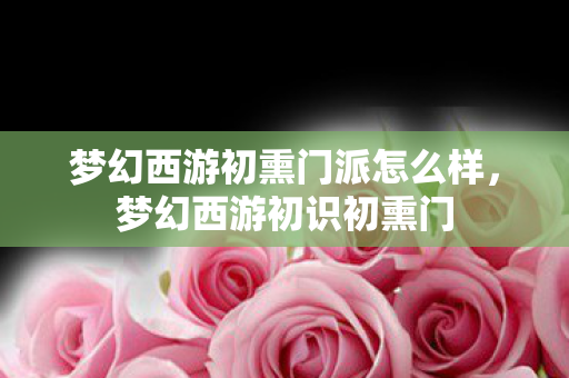 梦幻西游初熏门派怎么样,梦幻西游初识初熏门 梦幻西游初熏门派怎么样,梦幻西游初识初熏门