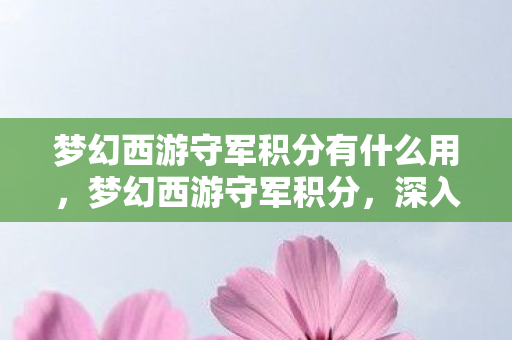 梦幻西游守军积分有什么用,梦幻西游守军积分,深入解析与攻略 梦幻西游守军积分有什么用,梦幻西游守军积分,深入解析与攻略