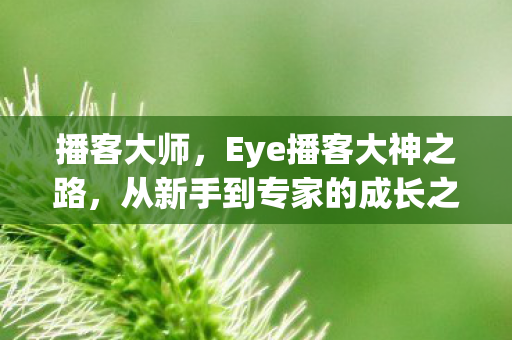 播客大师,Eye播客大神之路,从新手到专家的成长之旅 播客大师,Eye播客大神之路,从新手到专家的成长之旅