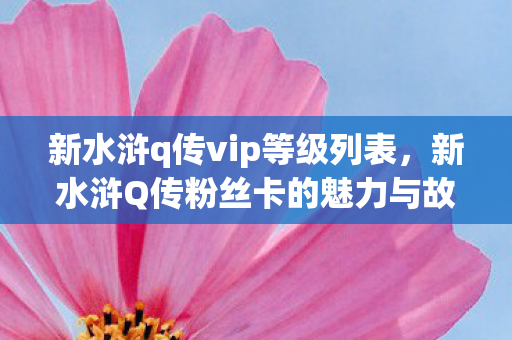 新水浒q传vip等级列表,新水浒Q传粉丝卡的魅力与故事 新水浒q传vip等级列表,新水浒Q传粉丝卡的魅力与故事