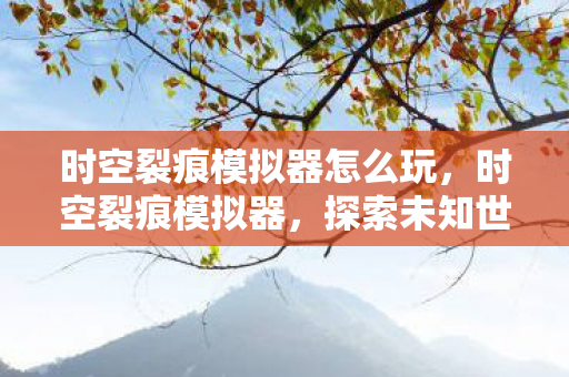 时空裂痕模拟器怎么玩,时空裂痕模拟器,探索未知世界的神秘之门 时空裂痕模拟器怎么玩,时空裂痕模拟器,探索未知世界的神秘之门