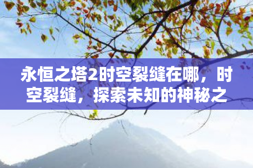永恒之塔2时空裂缝在哪,时空裂缝,探索未知的神秘之门 永恒之塔2时空裂缝在哪,时空裂缝,探索未知的神秘之门