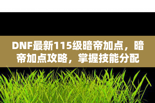 DNF最新115级暗帝加点,暗帝加点攻略,掌握技能分配,提升角色实力 DNF最新115级暗帝加点,暗帝加点攻略,掌握技能分配,提升角色实力