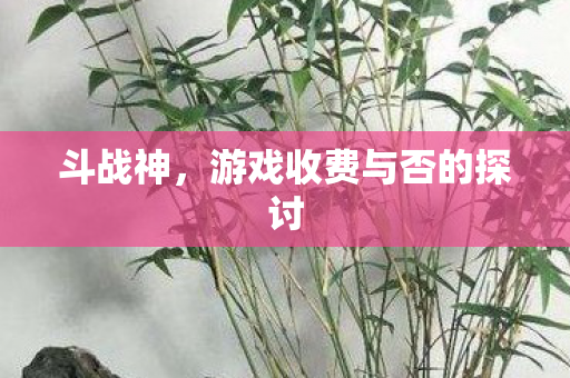 斗战神,游戏收费与否的探讨 斗战神,游戏收费与否的探讨