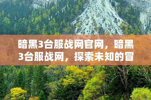 暗黑3台服战网官网,暗黑3台服战网,探索未知的冒险世界 暗黑3台服战网官网,暗黑3台服战网,探索未知的冒险世界