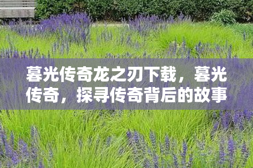 暮光传奇龙之刃下载，暮光传奇，探寻传奇背后的故事
