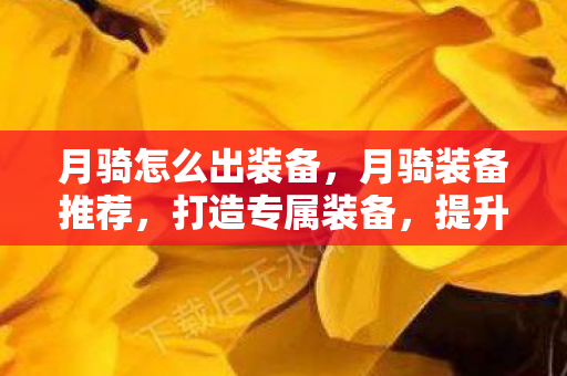 月骑怎么出装备,月骑装备推荐,打造专属装备,提升英雄战力 月骑怎么出装备,月骑装备推荐,打造专属装备,提升英雄战力