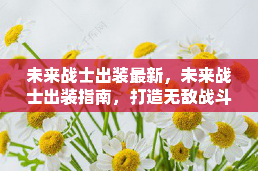 未来战士出装最新,未来战士出装指南,打造无敌战斗机器 未来战士出装最新,未来战士出装指南,打造无敌战斗机器