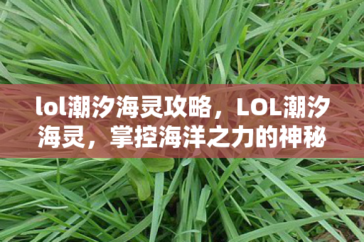 lol潮汐海灵攻略,LOL潮汐海灵,掌控海洋之力的神秘英雄 lol潮汐海灵攻略,LOL潮汐海灵,掌控海洋之力的神秘英雄