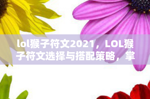 lol猴子符文2021,LOL猴子符文选择与搭配策略,掌握猴子的核心符文,轻松上分! lol猴子符文2021,LOL猴子符文选择与搭配策略,掌握猴子的核心符文,轻松上分!